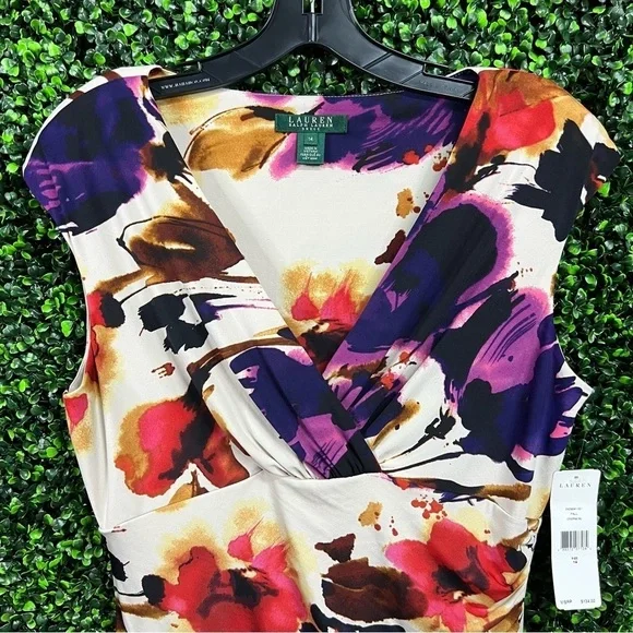 LAUREN RALPH LAUREN | Floral Print Sleeveless Dress - Picture 5 of 9